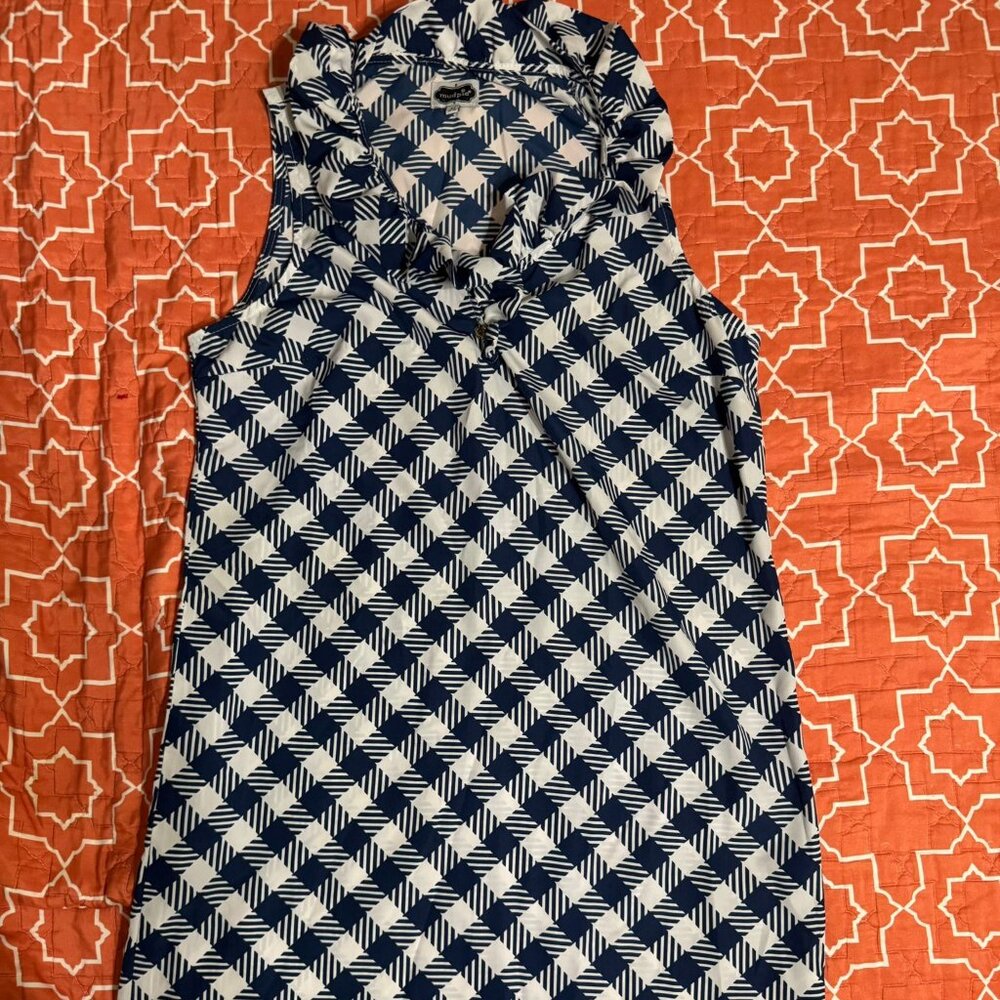 Navy and white mud pie dress